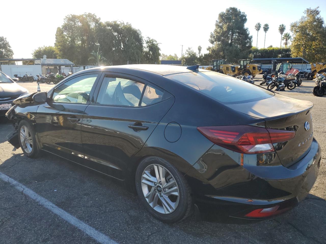 2020 Hyundai Elantra VIN KMHD84LFXLU921684 Copart auction photo, front end / side damage thumbnail 2