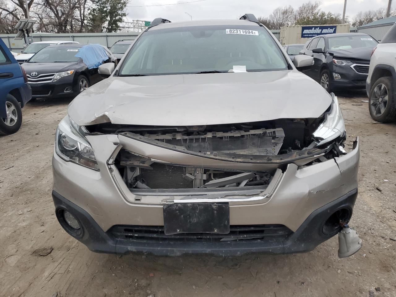 2017 Subaru Outback VIN 4S4BSAFC7H3262033 Copart auction photo, front end damage thumbnail 5