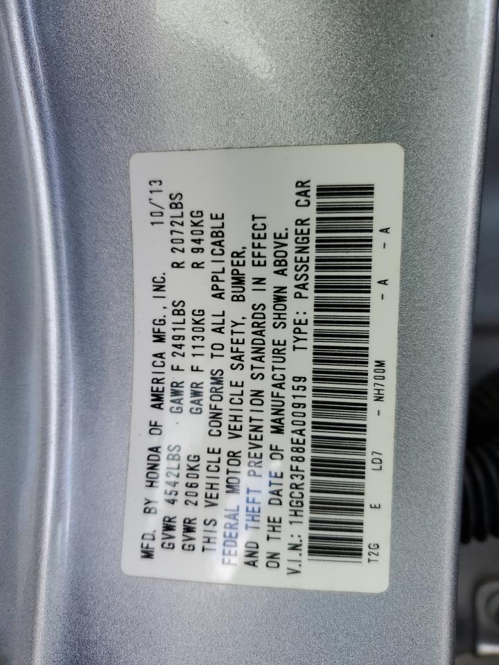 2014 Honda Accord VIN 1HGCR3F88EA009159 Copart auction photo, front end damage thumbnail 13