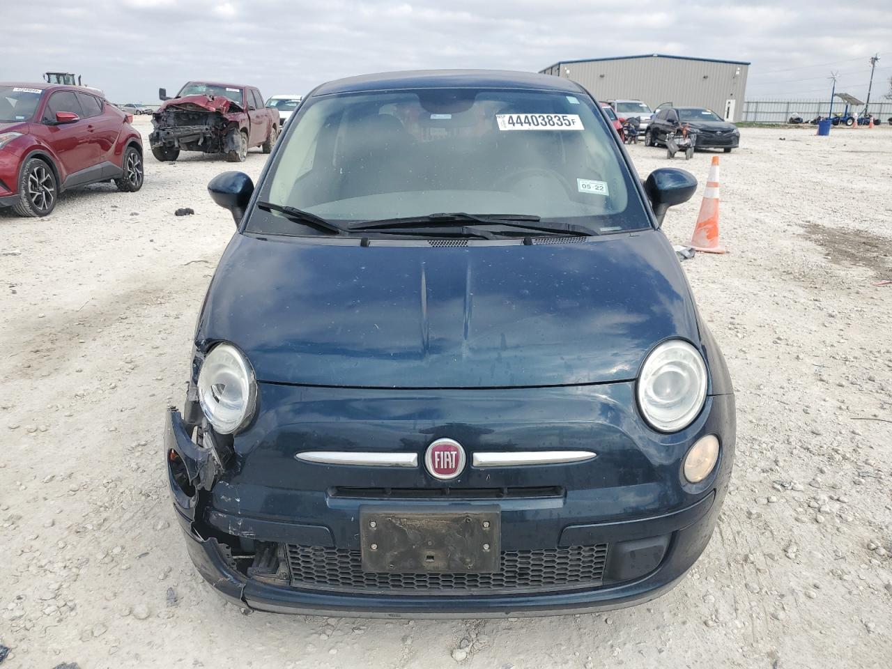 2014 Fiat 500 VIN 3C3CFFAR2ET184979 Copart auction photo, front end / hail damage thumbnail 5