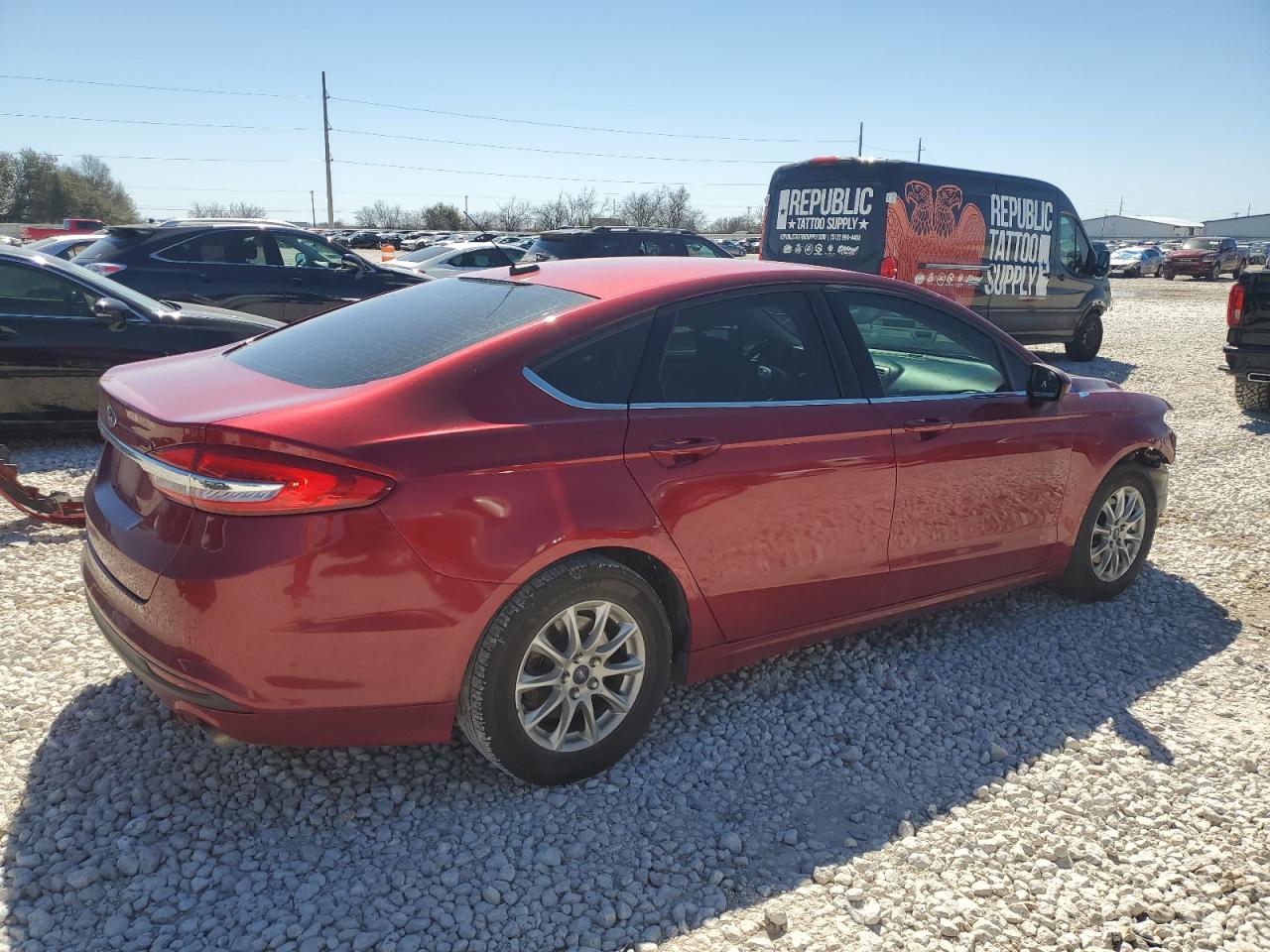 2017 Ford Fusion VIN 3FA6P0G73HR179001 Copart auction photo, front end damage thumbnail 3