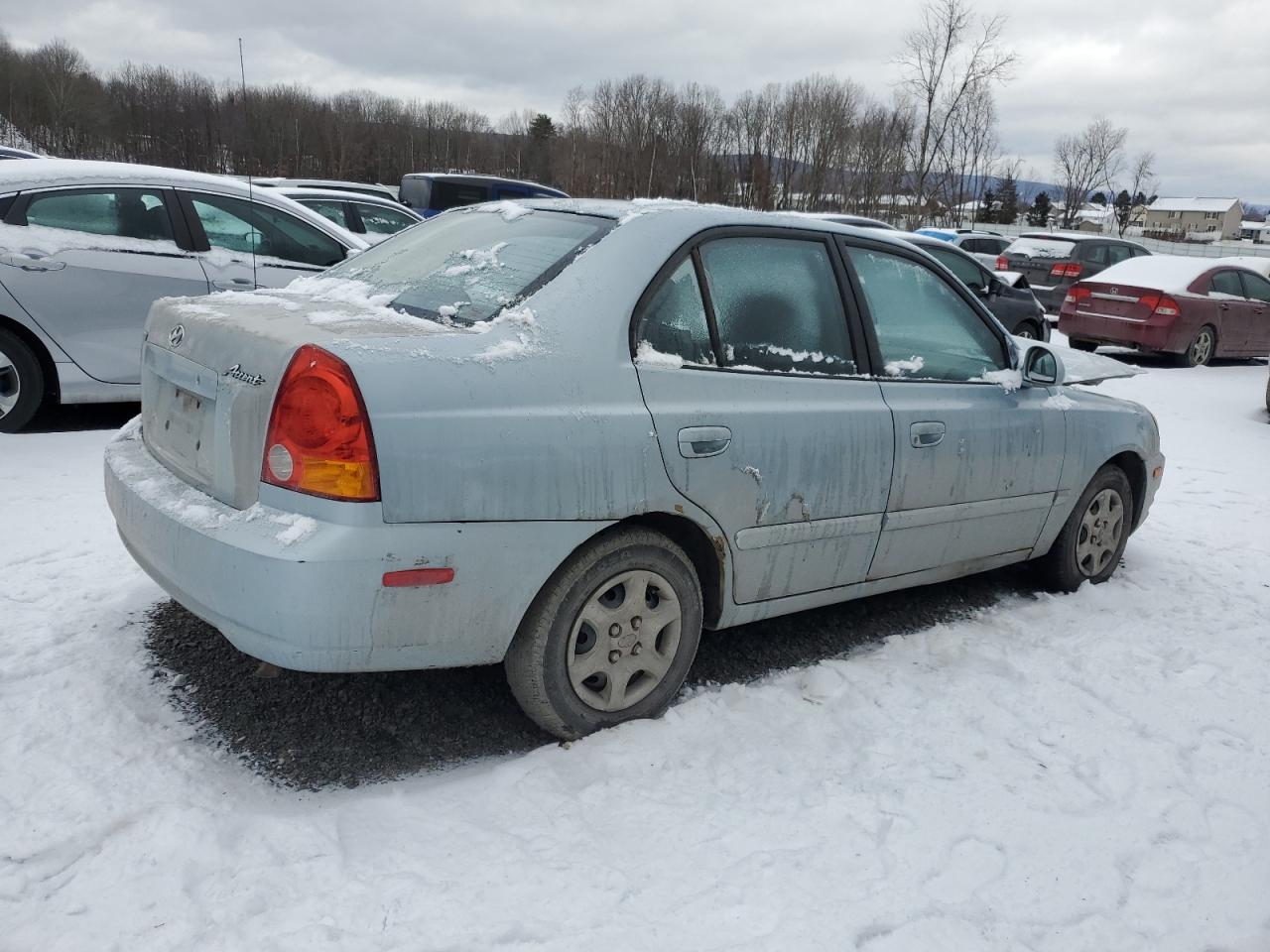 2005 Hyundai Accent VIN KMHCG45C05U605523 Copart auction photo, front end damage thumbnail 3