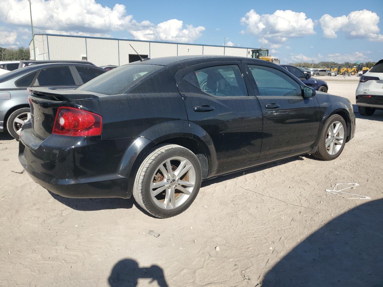 2014 Dodge Avenger VIN 1C3CDZAB7EN174474 Copart auction photo, front end / side damage thumbnail 3