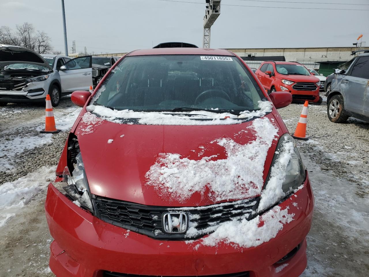 2013 Honda Fit VIN JHMGE8H56DC033912 Copart auction photo, front end damage thumbnail 5