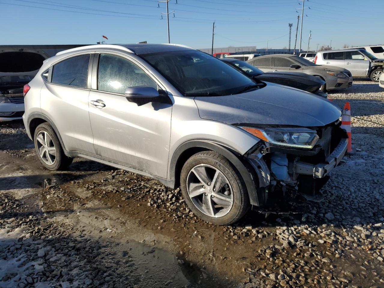 2021 Honda HR-V VIN 3CZRU6H75MM731262 Copart auction photo, front end damage thumbnail 4