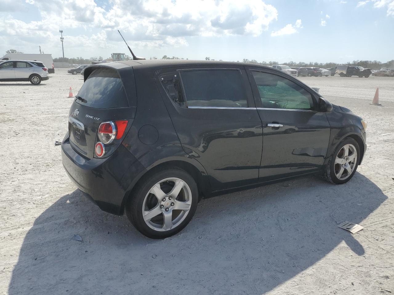 2012 Chevrolet Sonic VIN 1G1JE6SH9C4130554 Copart auction photo, top/roof damage thumbnail 3