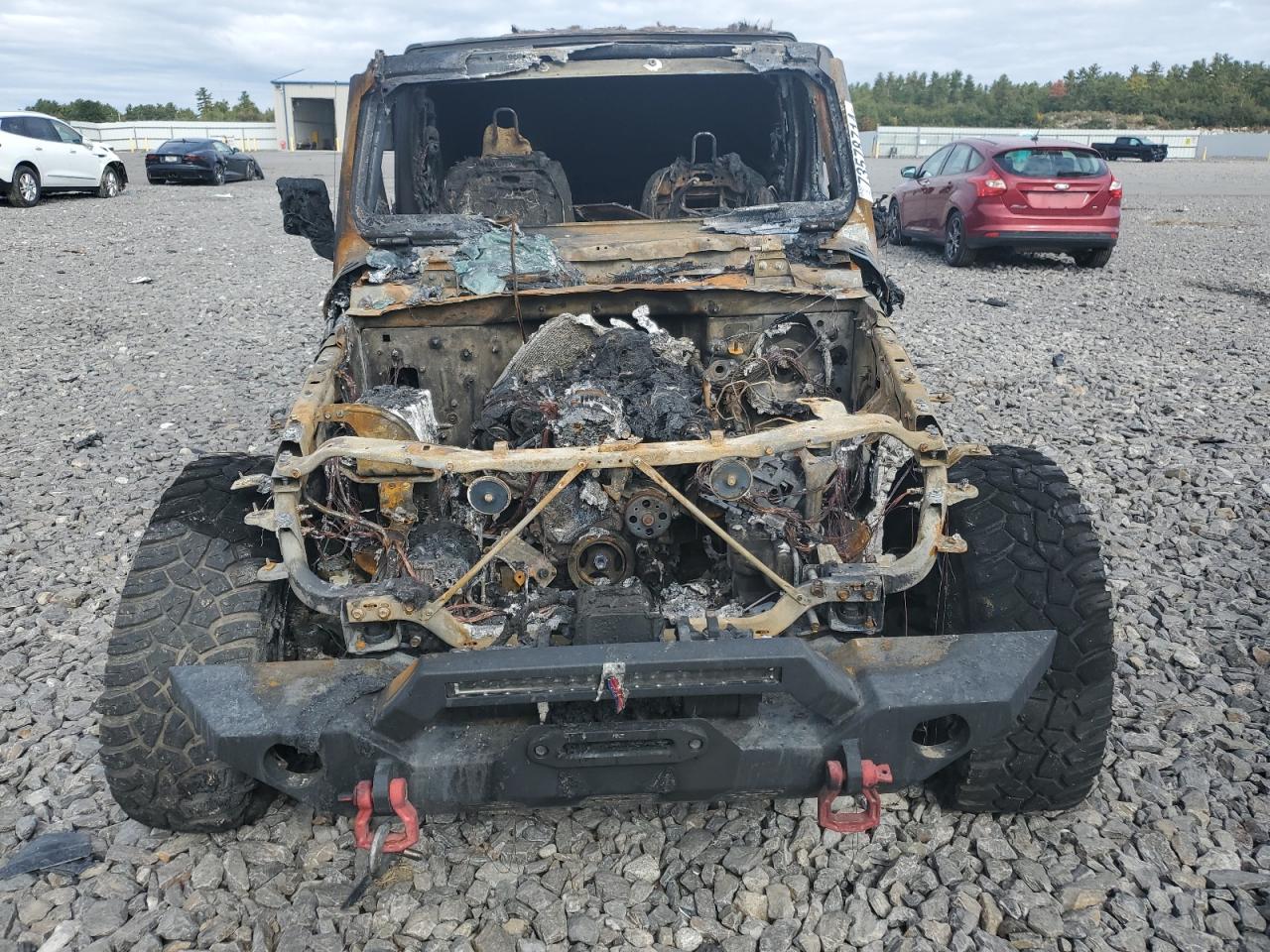 2019 Jeep Wrangler VIN 1C4HJXDG3KW641417 Copart auction photo, burn damage thumbnail 5