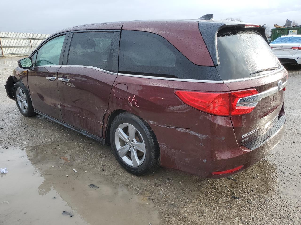 2019 Honda Odyssey VIN 5FNRL6H51KB090958 Copart auction photo, front end / side damage thumbnail 2