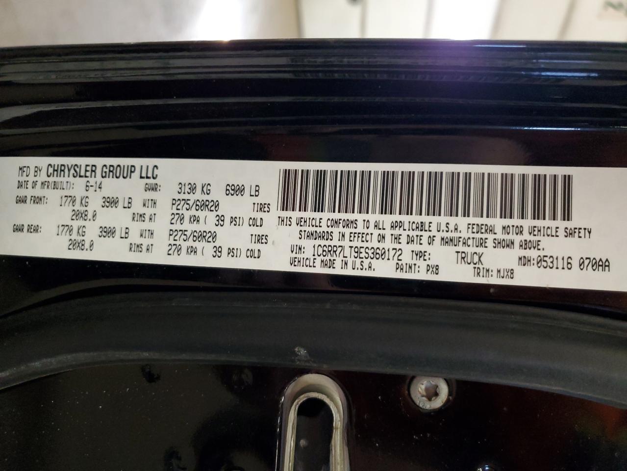 2014 RAM 1500 VIN 1C6RR7LT9ES360172 Copart auction photo, front end damage thumbnail 15