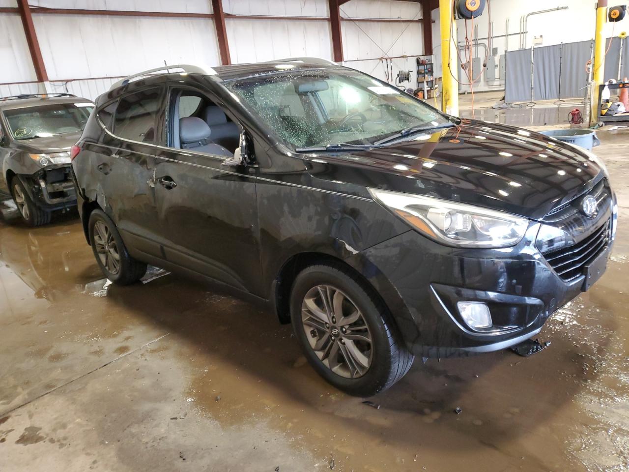 2014 Hyundai Tucson VIN KM8JU3AG7EU871365 Copart auction photo, side damage thumbnail 4