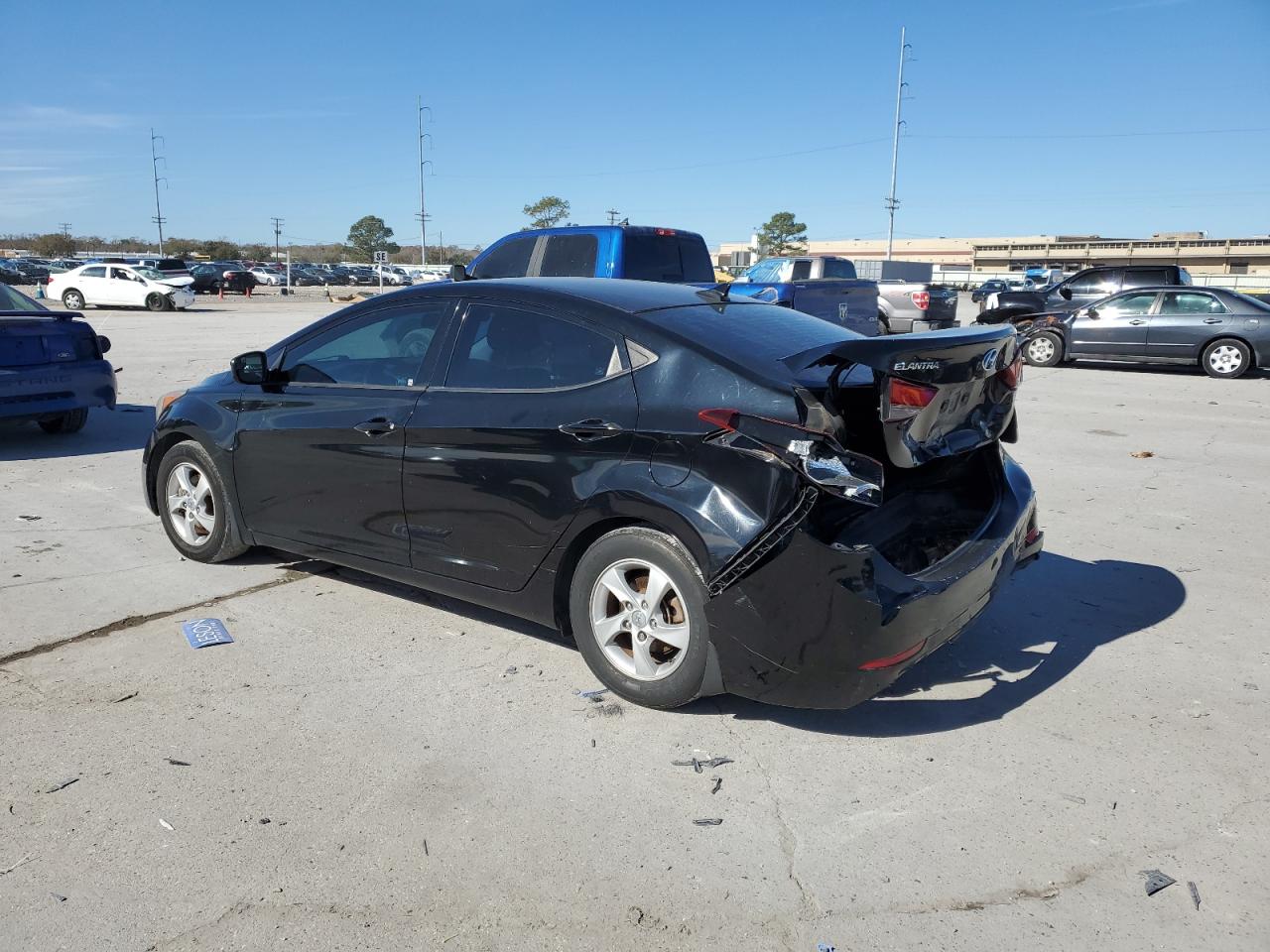 2014 Hyundai Elantra VIN KMHDH4AE6EU210402 Copart auction photo, rear end / minor dent/scratches damage thumbnail 2