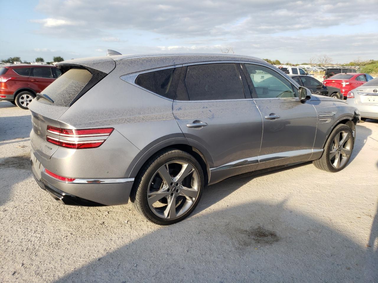 2021 Genesis Gv80 VIN KMUHCESC1MU031333 Copart auction photo, front end / minor dent/scratches damage thumbnail 3