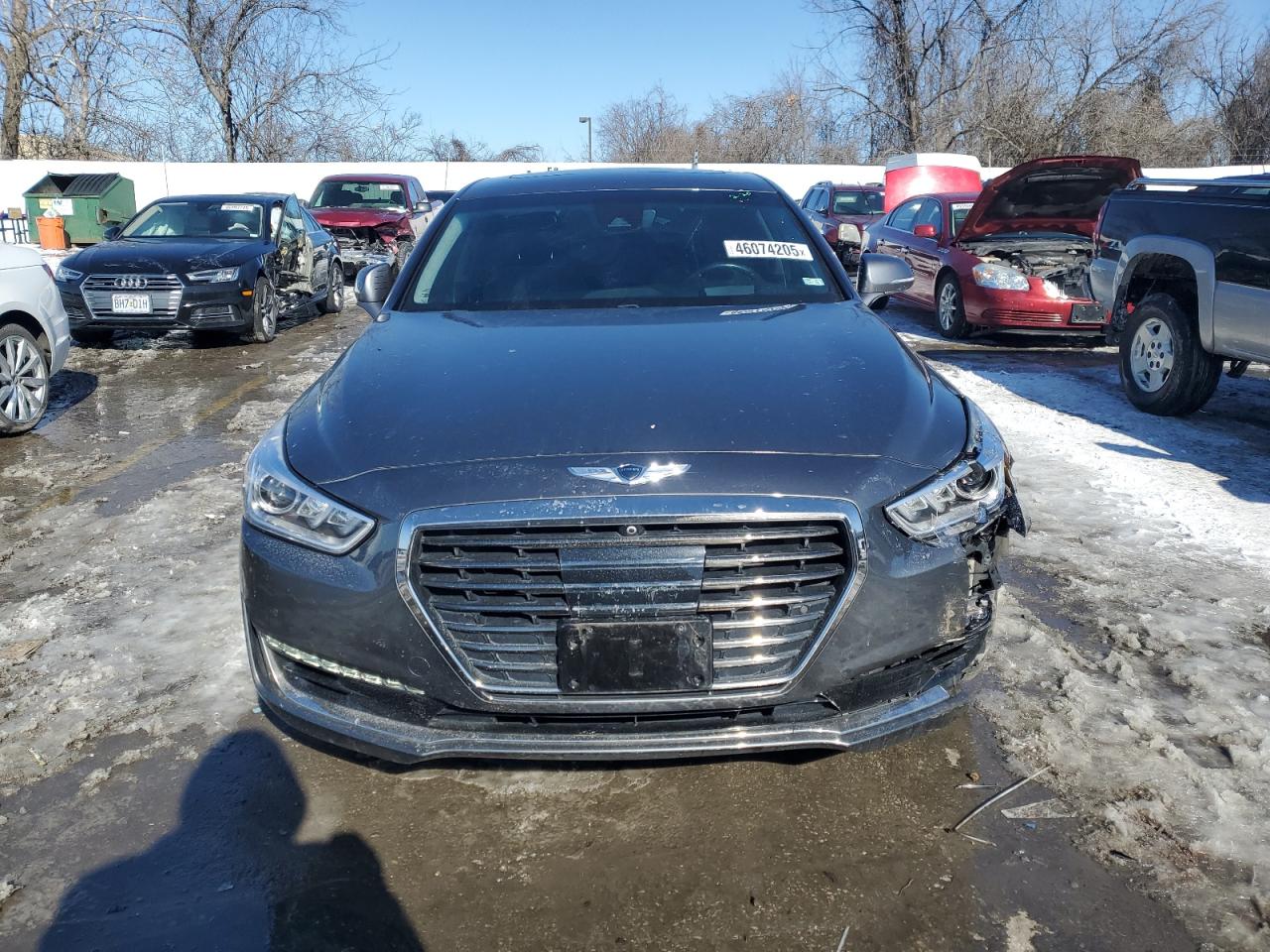 2017 Genesis G90 VIN KMHG54JH0HU023614 Copart auction photo, rear end / front end damage thumbnail 5