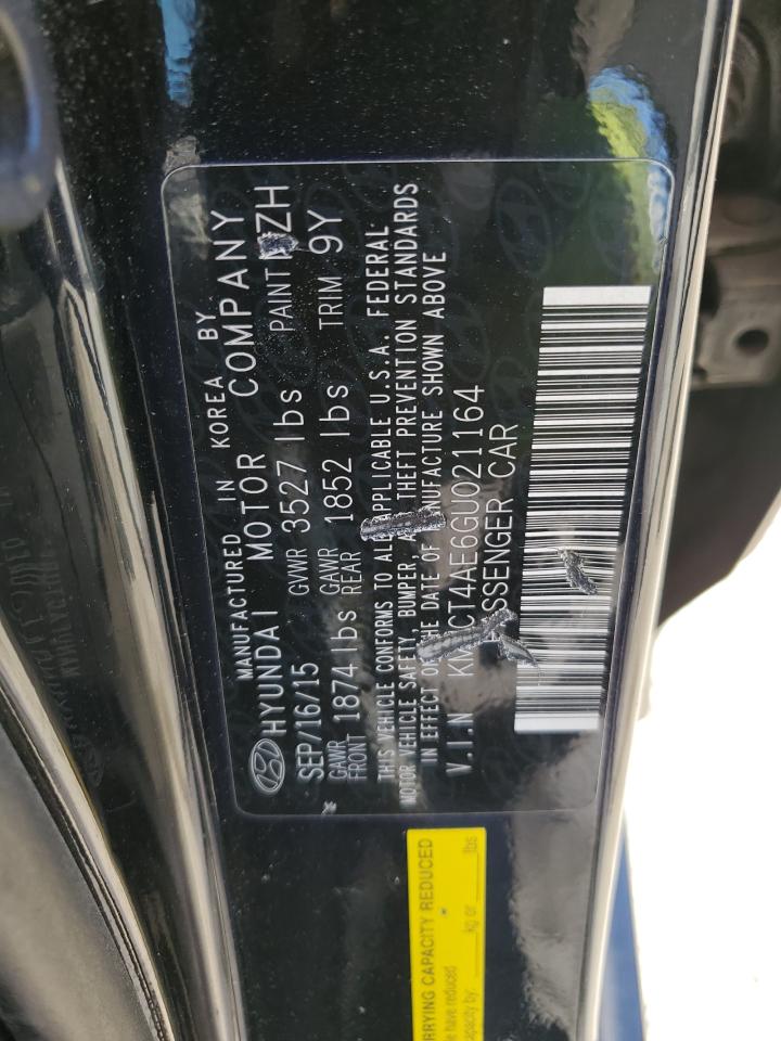 2016 Hyundai Accent VIN KMHCT4AE6GU021164 Copart auction photo, side / front end damage thumbnail 14