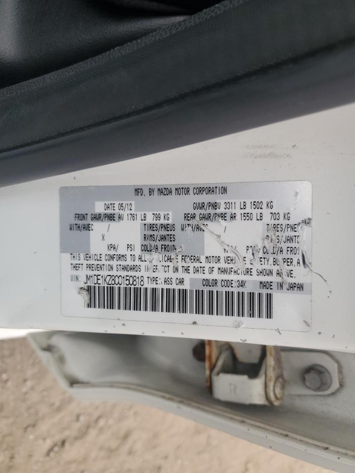 2012 Mazda 2 VIN JM1DE1KZ8C0150818 Copart auction photo, minor dent/scratches damage thumbnail 13