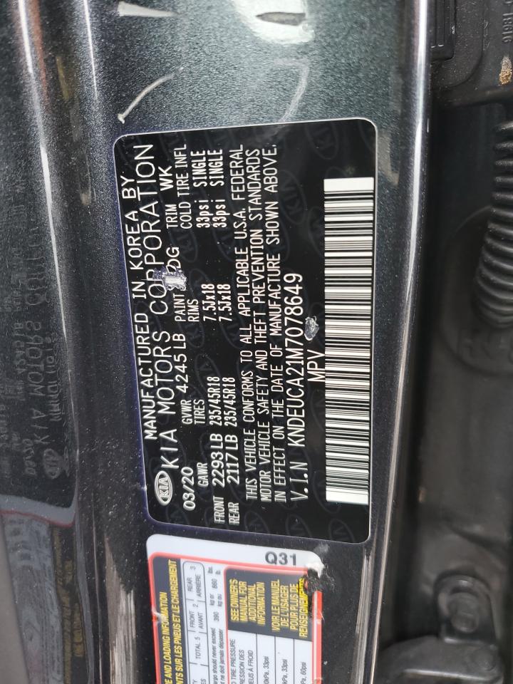 2021 KIA Seltos VIN KNDEUCA21M7078649 Copart auction photo, side damage thumbnail 13