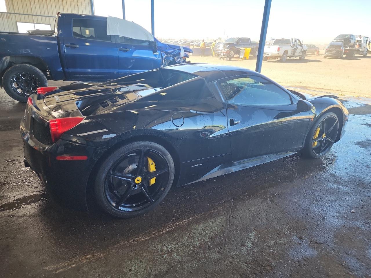 2013 Ferrari 458 VIN ZFF68NHA9D0194046 Copart auction photo, front end / rear end damage thumbnail 3