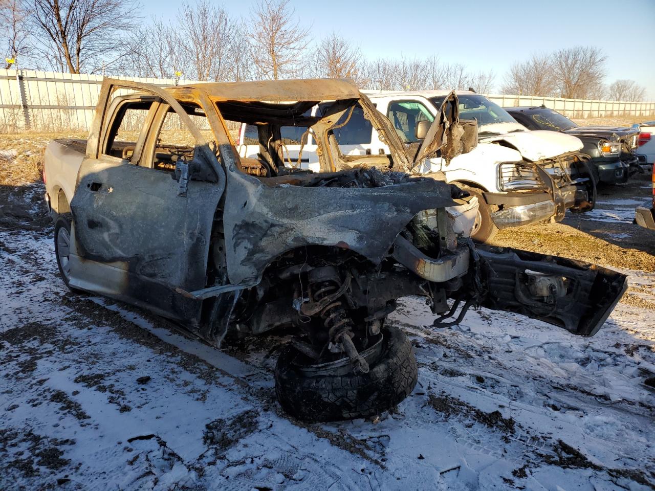 2012 Dodge RAM VIN 1C6RD7NT6CS178390 Copart auction photo, burn damage thumbnail 4