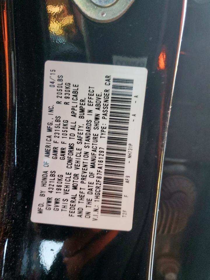 2015 Honda Accord VIN 1HGCR2F87FA161297 Copart auction photo, all over damage thumbnail 13