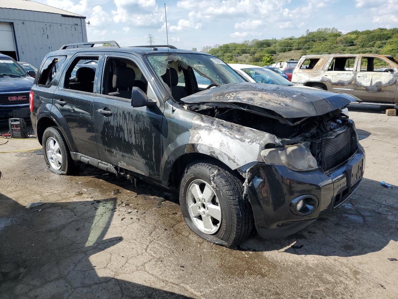 2011 Ford Escape VIN 1FMCU9DG8BKB22959 Copart auction photo, burn - engine / burn damage thumbnail 4