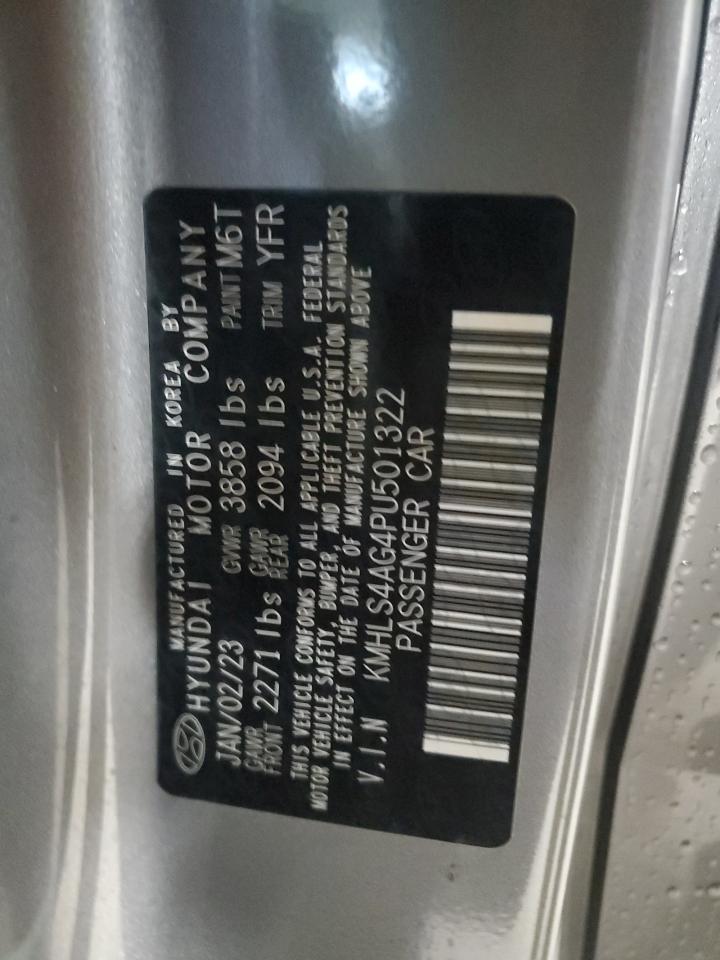 2023 Hyundai Elantra VIN KMHLS4AG4PU501322 Copart auction photo, rear end damage thumbnail 14
