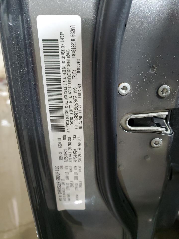 2013 RAM 1500 VIN 1C6RR7FT5DS576658 Copart auction photo, front end / side damage thumbnail 12
