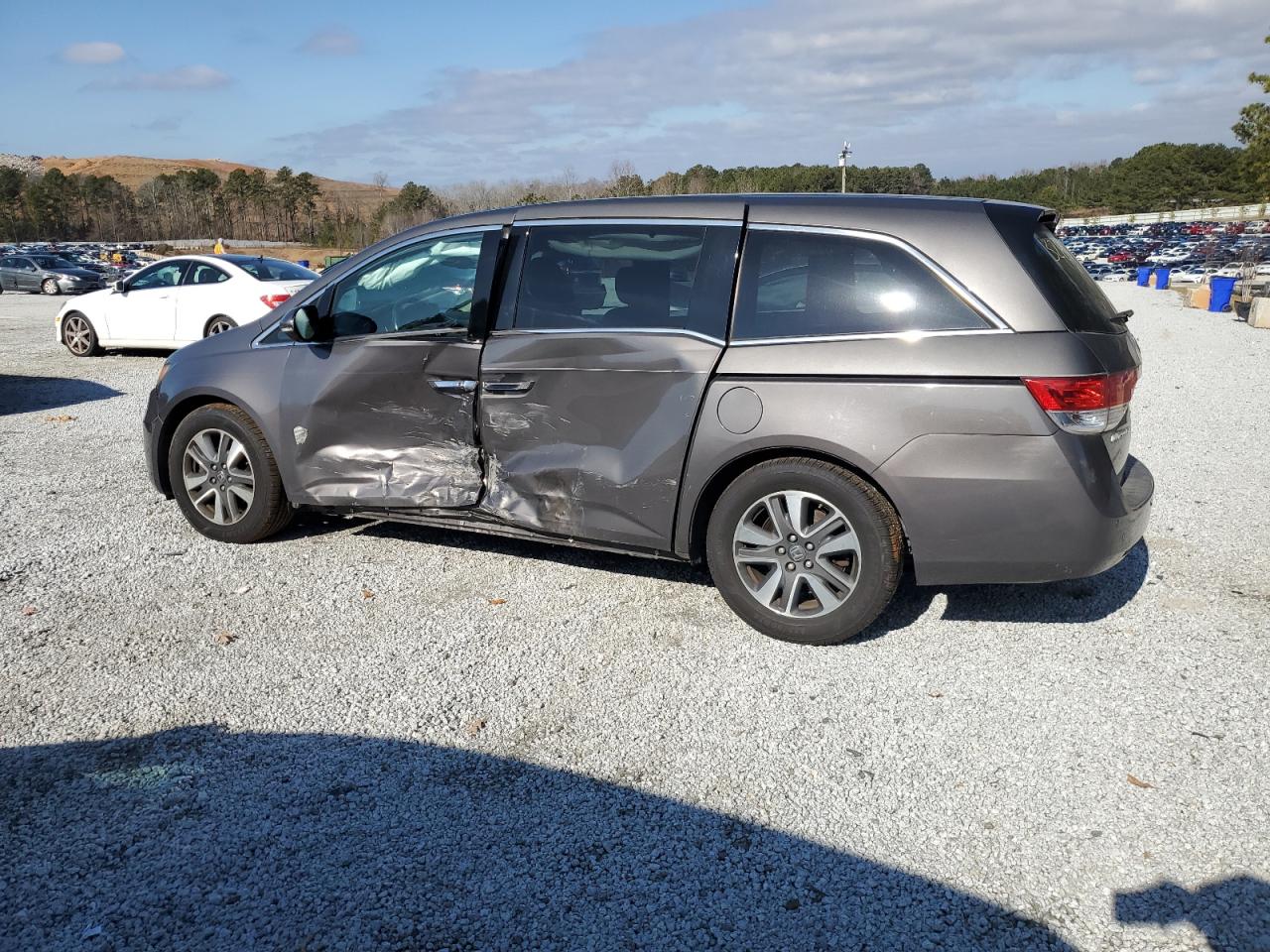 2014 Honda Odyssey VIN 5FNRL5H97EB013285 Copart auction photo, side / minor dent/scratches damage thumbnail 2