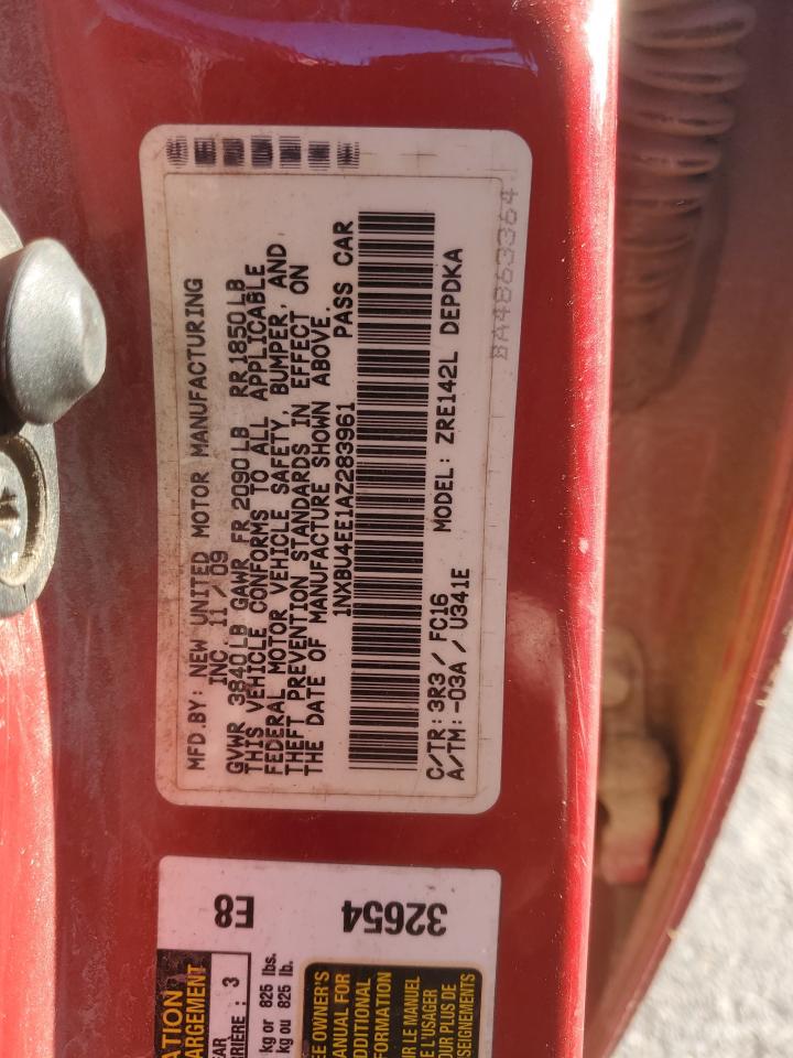 2010 Toyota Corolla VIN 1NXBU4EE1AZ283961 Copart auction photo, rear end / front end damage thumbnail 13