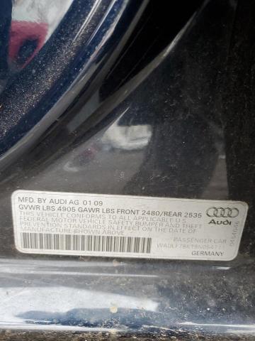 2009 Audi A4 VIN WAULF78K19N054771 Copart auction photo, front end damage thumbnail 12
