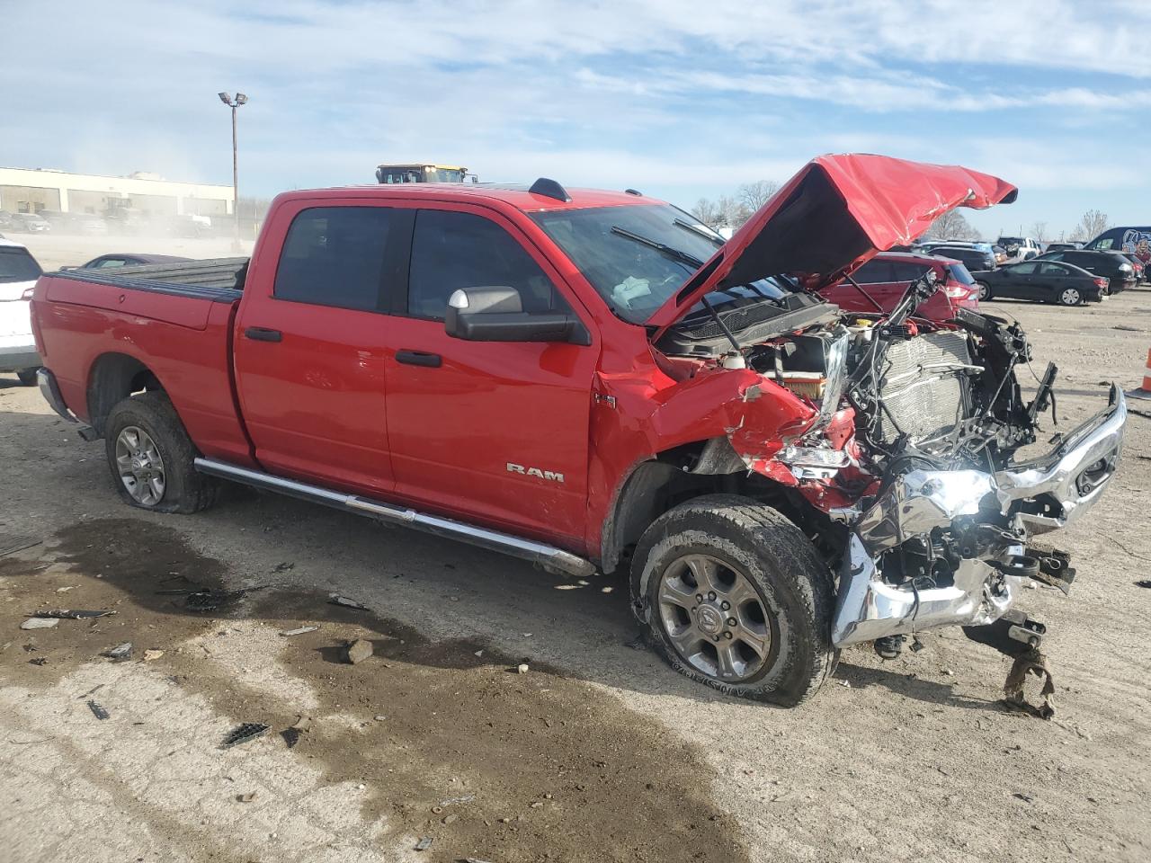 2022 RAM 2500 VIN 3C6UR5DJ5NG287398 Copart auction photo, front end / minor dent/scratches damage thumbnail 4