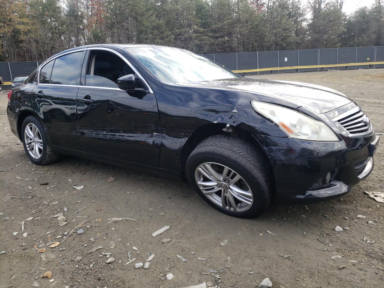2012 Infiniti G VIN JN1DV6AR0CM862198 Copart auction photo, side / undercarriage damage thumbnail 4