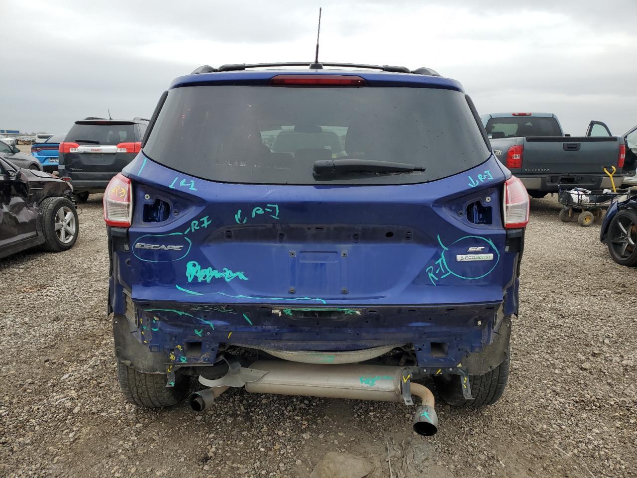 2014 Ford Escape VIN 1FMCU0GX0EUE28716 Copart auction photo, rear end / front end damage thumbnail 6