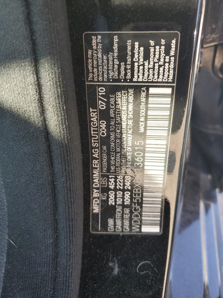 2011 Mercedes-Benz C-klasse VIN WDDGF5EBXBR136015 Copart auction photo, front end / minor dent/scratches damage thumbnail 12