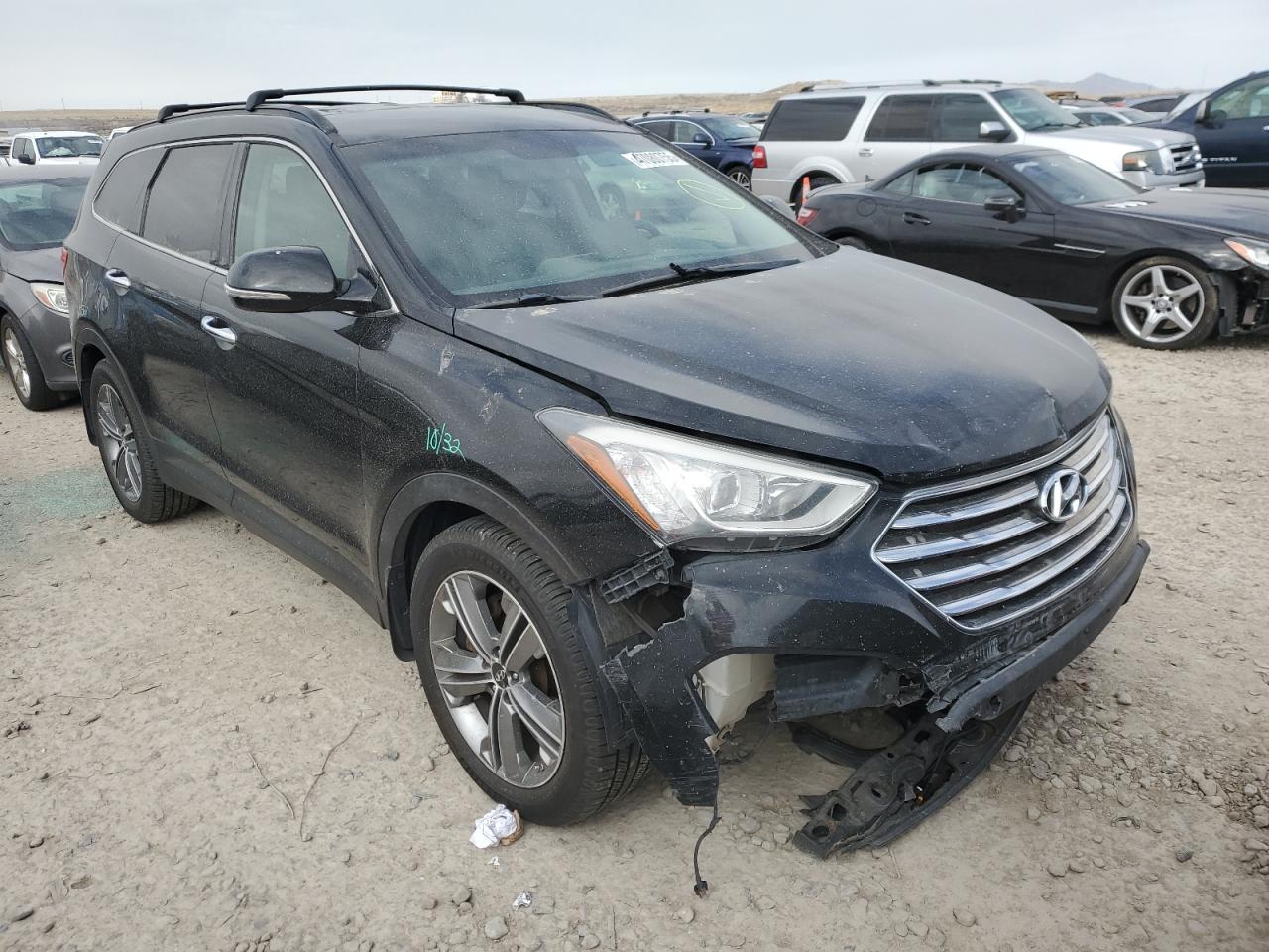 2014 Hyundai Santa Fe VIN KM8SNDHF9EU086480 Copart auction photo, all over damage thumbnail 4