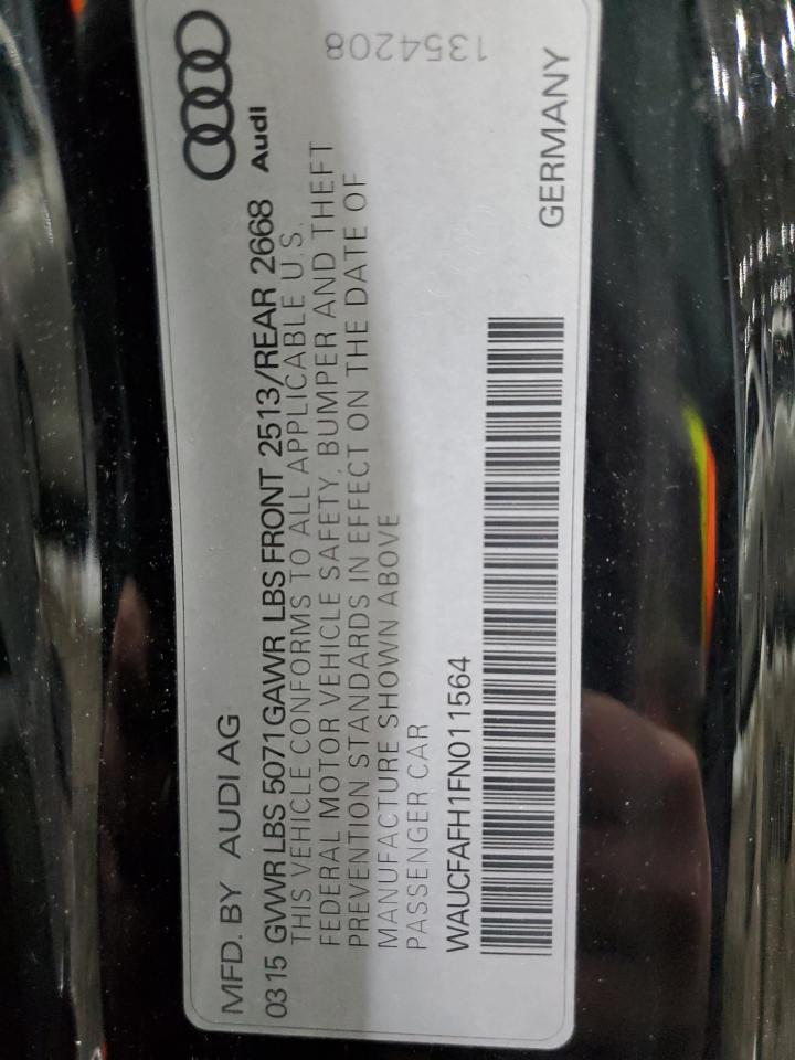 2015 Audi A5 VIN WAUCFAFH1FN011564 Copart auction photo, front end damage thumbnail 13