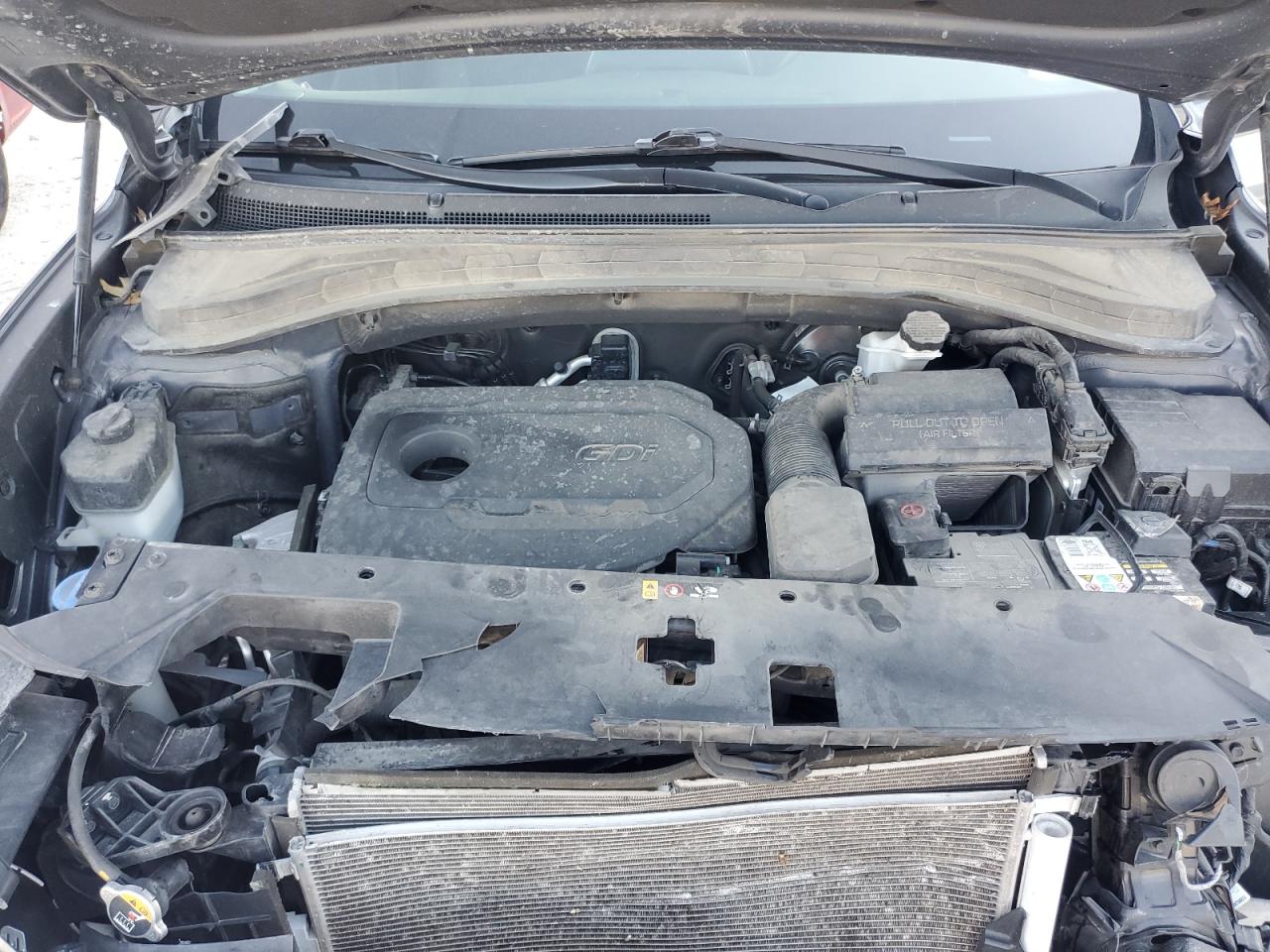 2019 Hyundai Santa Fe VIN 5NMS23AD6KH009634 Copart auction photo, front end damage thumbnail 12