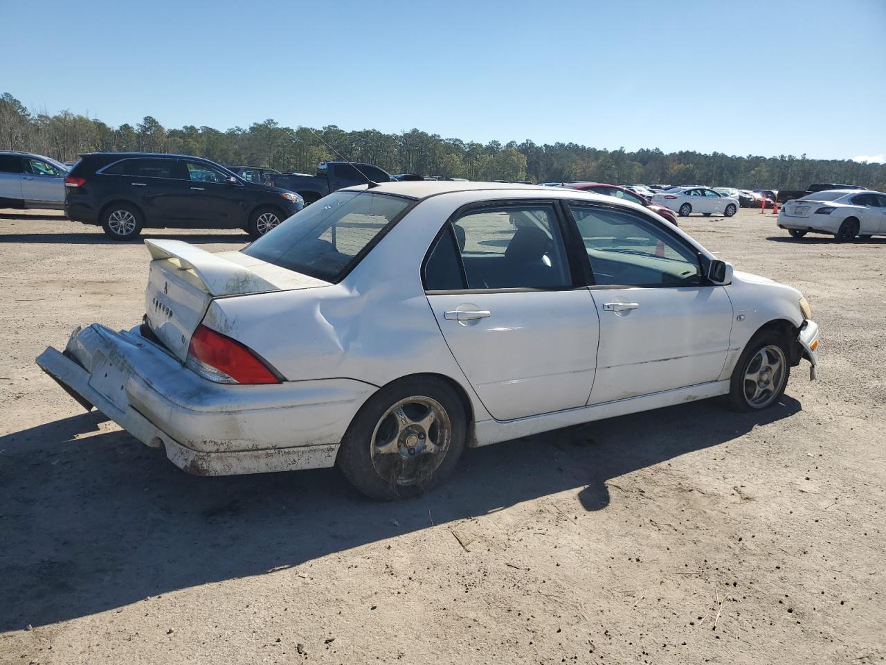 2002 Mitsubishi Lancer VIN JA3AJ86E32U003276 Copart auction photo, side / rear end damage thumbnail 3