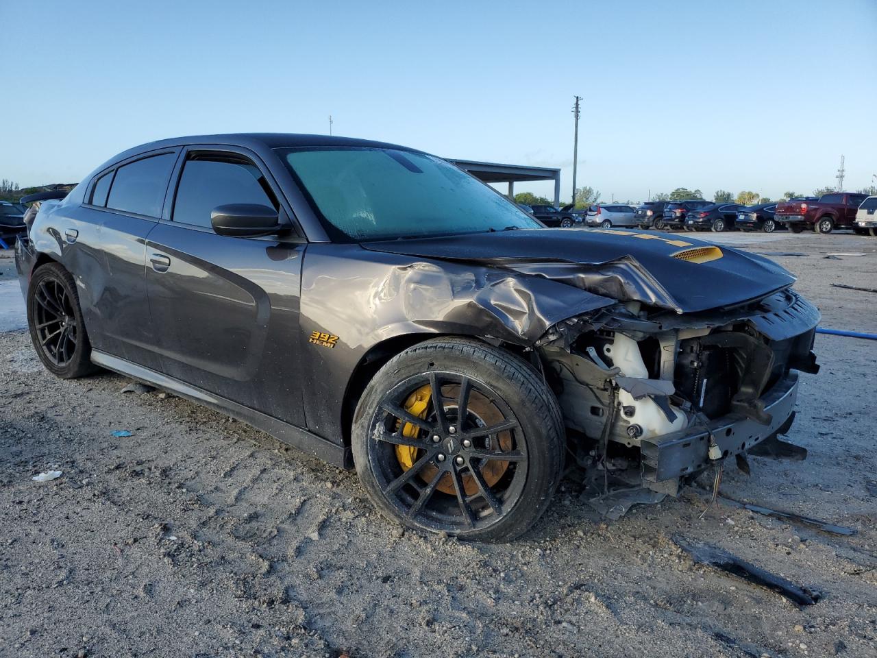 2018 Dodge Charger VIN 2C3CDXGJ3JH221697 Copart auction photo, front end / all over damage thumbnail 4