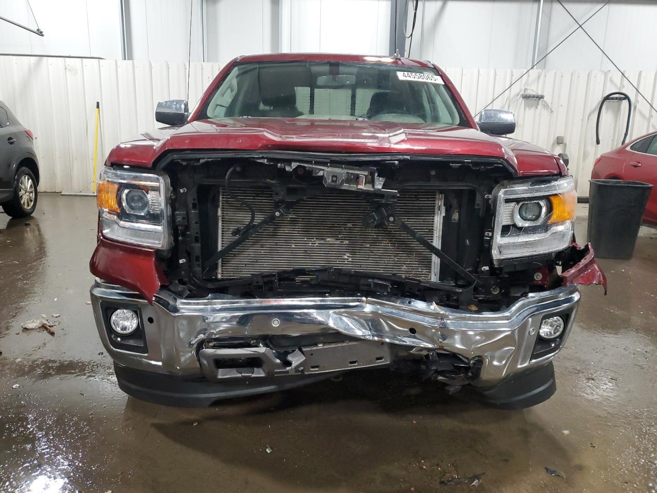 2014 GMC Sierra VIN 1GTV2VEC3EZ186491 Copart auction photo, front end / rear end damage thumbnail 5