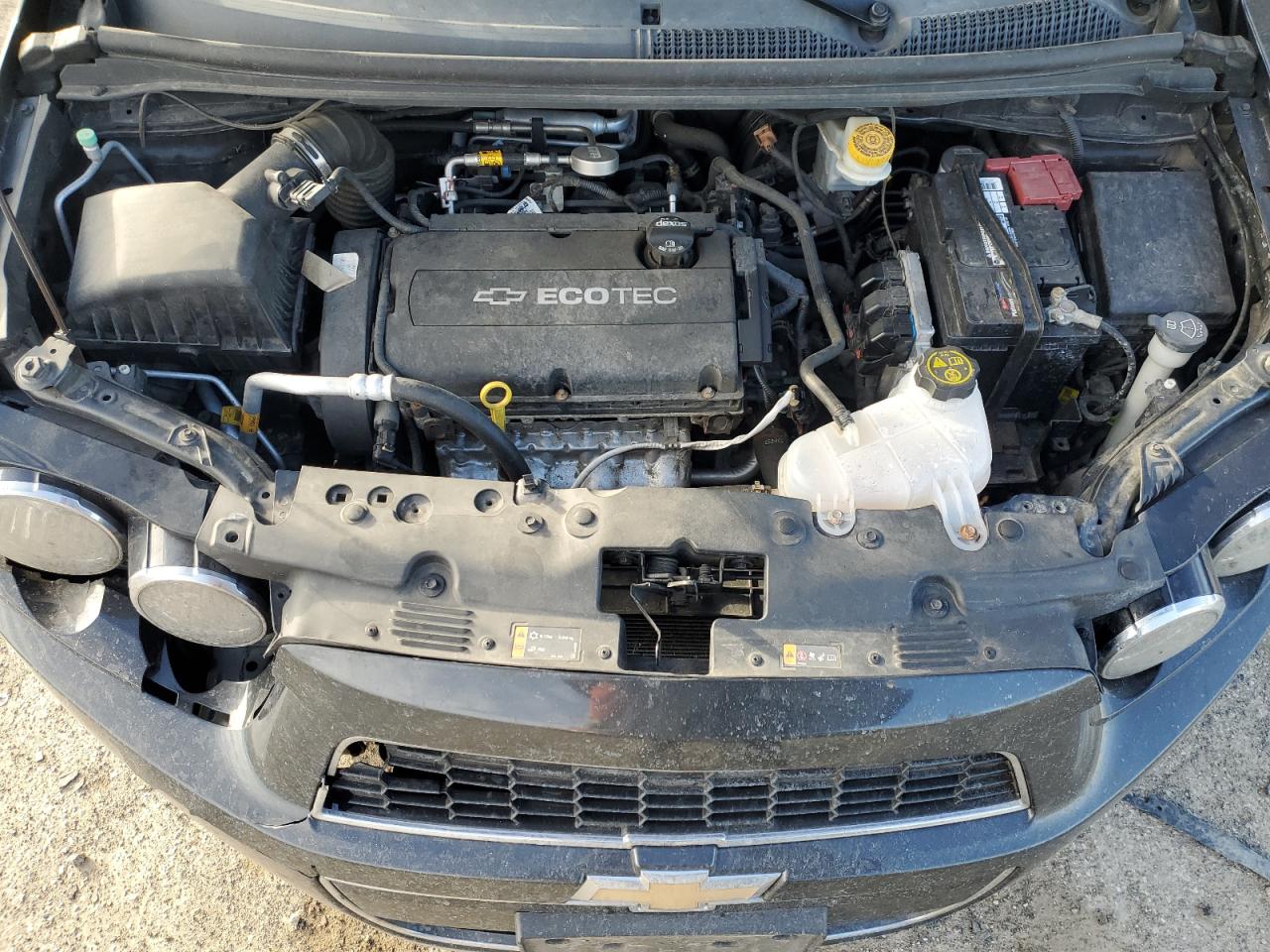 2015 Chevrolet Sonic VIN 1G1JC6SH9F4197665 Copart auction photo, undercarriage / front end damage thumbnail 11