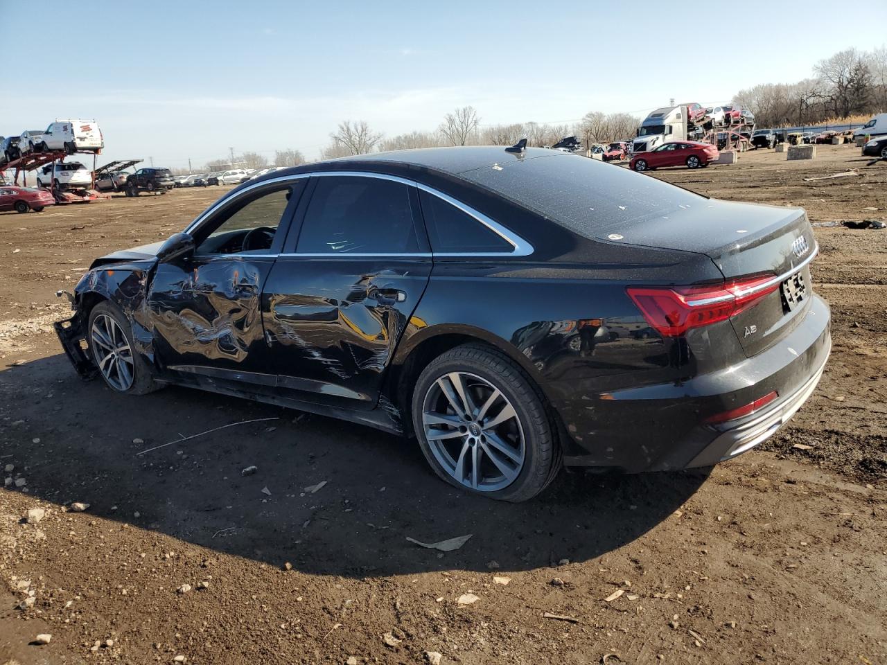 2019 Audi A6 VIN WAUL2AF24KN072635 Copart auction photo, side / front end damage thumbnail 2