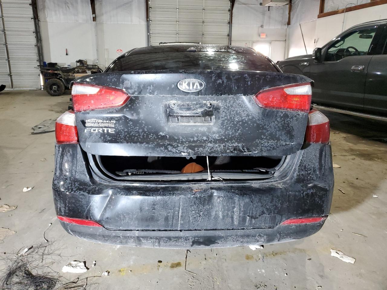 2014 KIA Forte VIN KNAFX4A67E5100703 Copart auction photo, rear end / frame damage damage thumbnail 6
