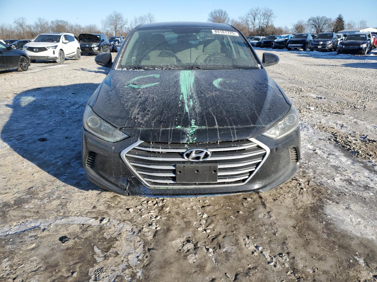 2017 Hyundai Elantra VIN KMHD74LF6HU101063 Copart auction photo, vandalism damage thumbnail 5