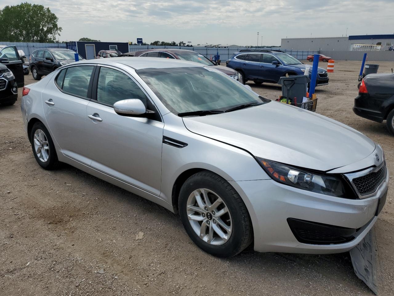 2011 KIA Optima VIN KNAGM4A73B5188327 Copart auction photo, vandalism damage thumbnail 4