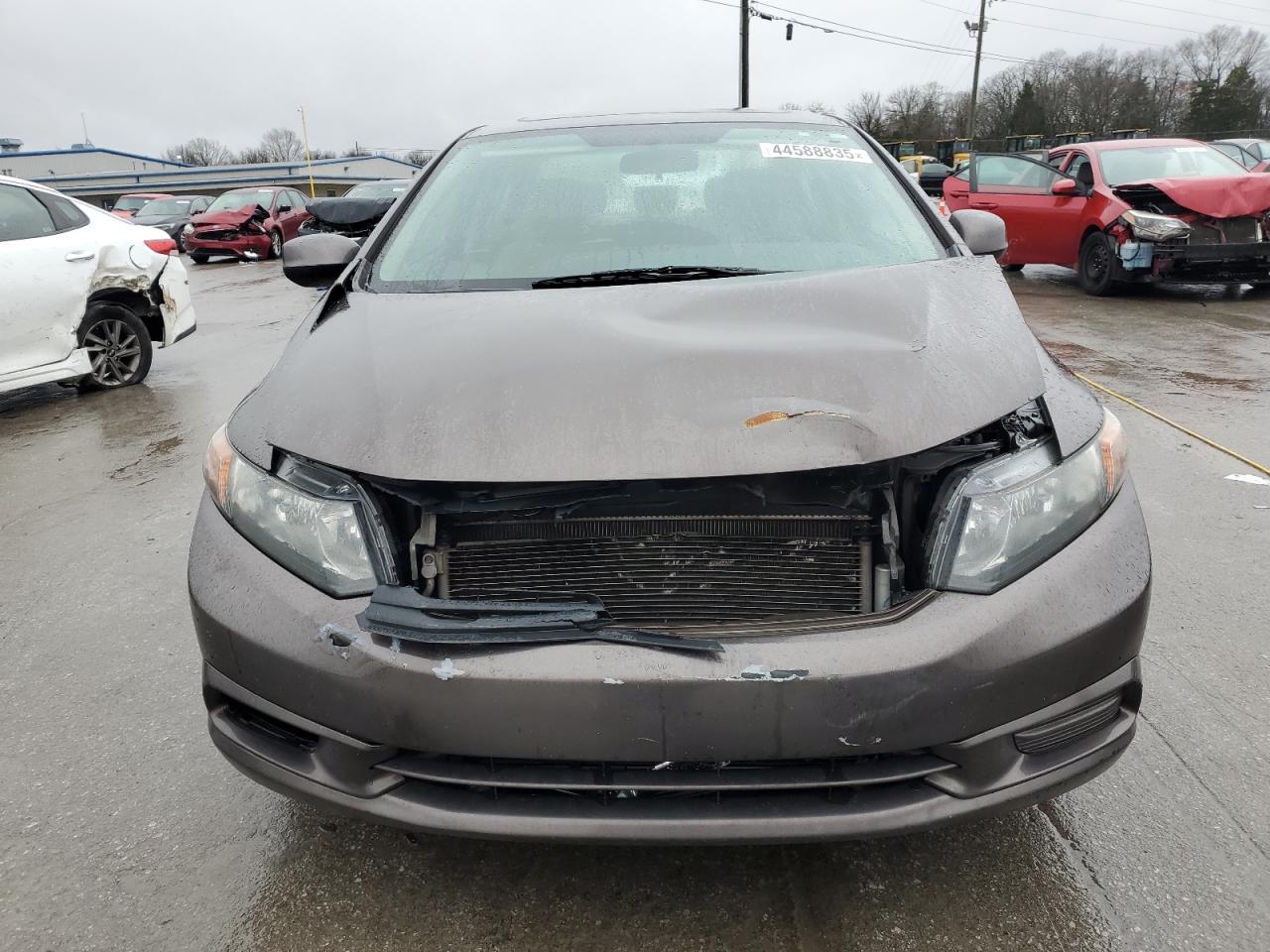 2012 Honda Civic VIN 2HGFB2F93CH539168 Copart auction photo, front end damage thumbnail 5