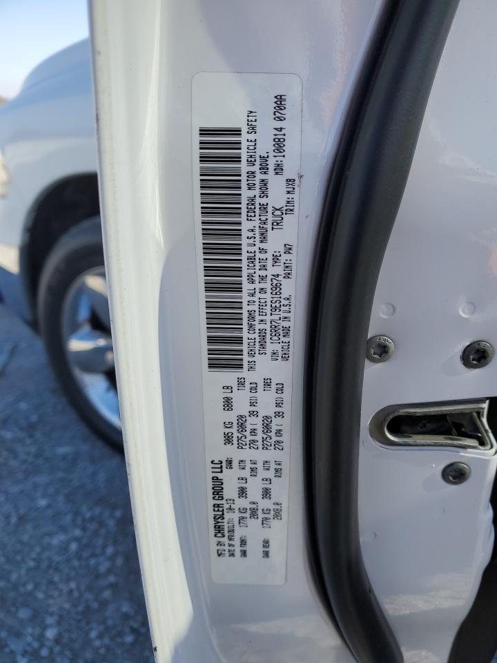 2014 RAM 1500 VIN 1C6RR7LT9ES169674 Copart auction photo, rear end damage thumbnail 14