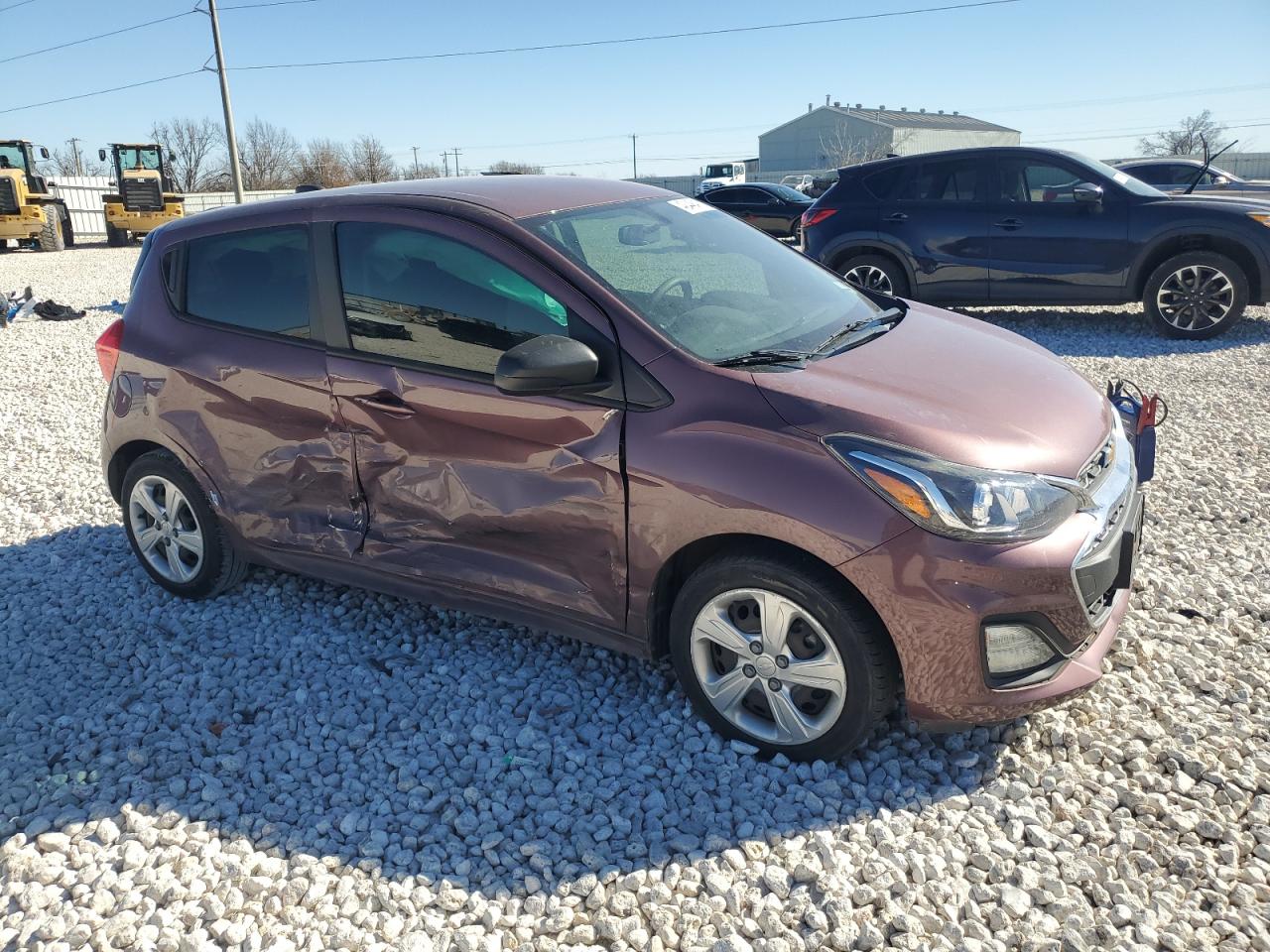 2021 Chevrolet Spark VIN KL8CB6SA2MC709123 Copart auction photo, side / front end damage thumbnail 4