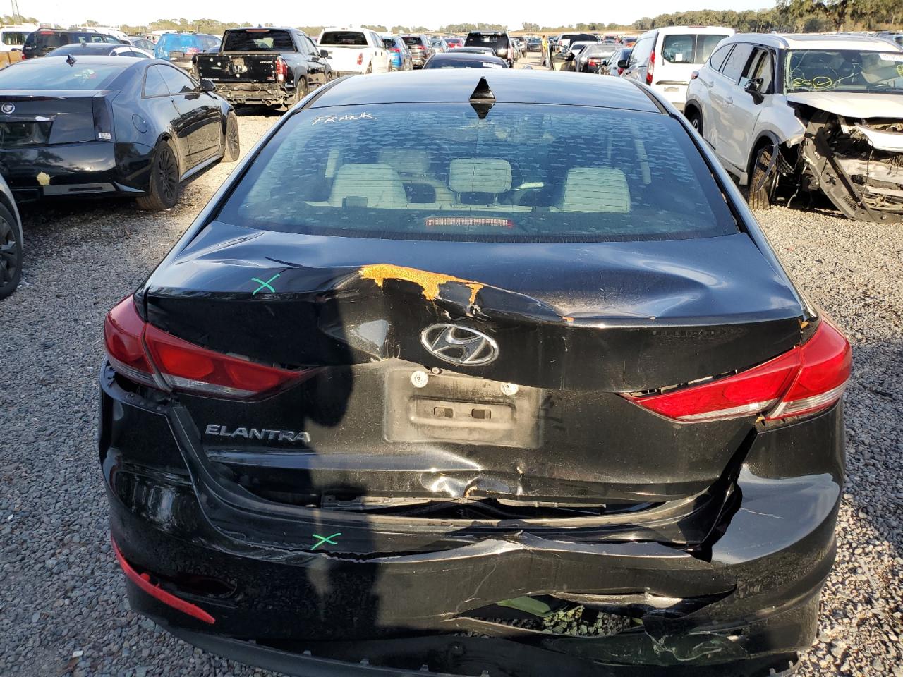 2018 Hyundai Elantra VIN 5NPD84LF3JH227365 Copart auction photo, side / rear end damage thumbnail 6