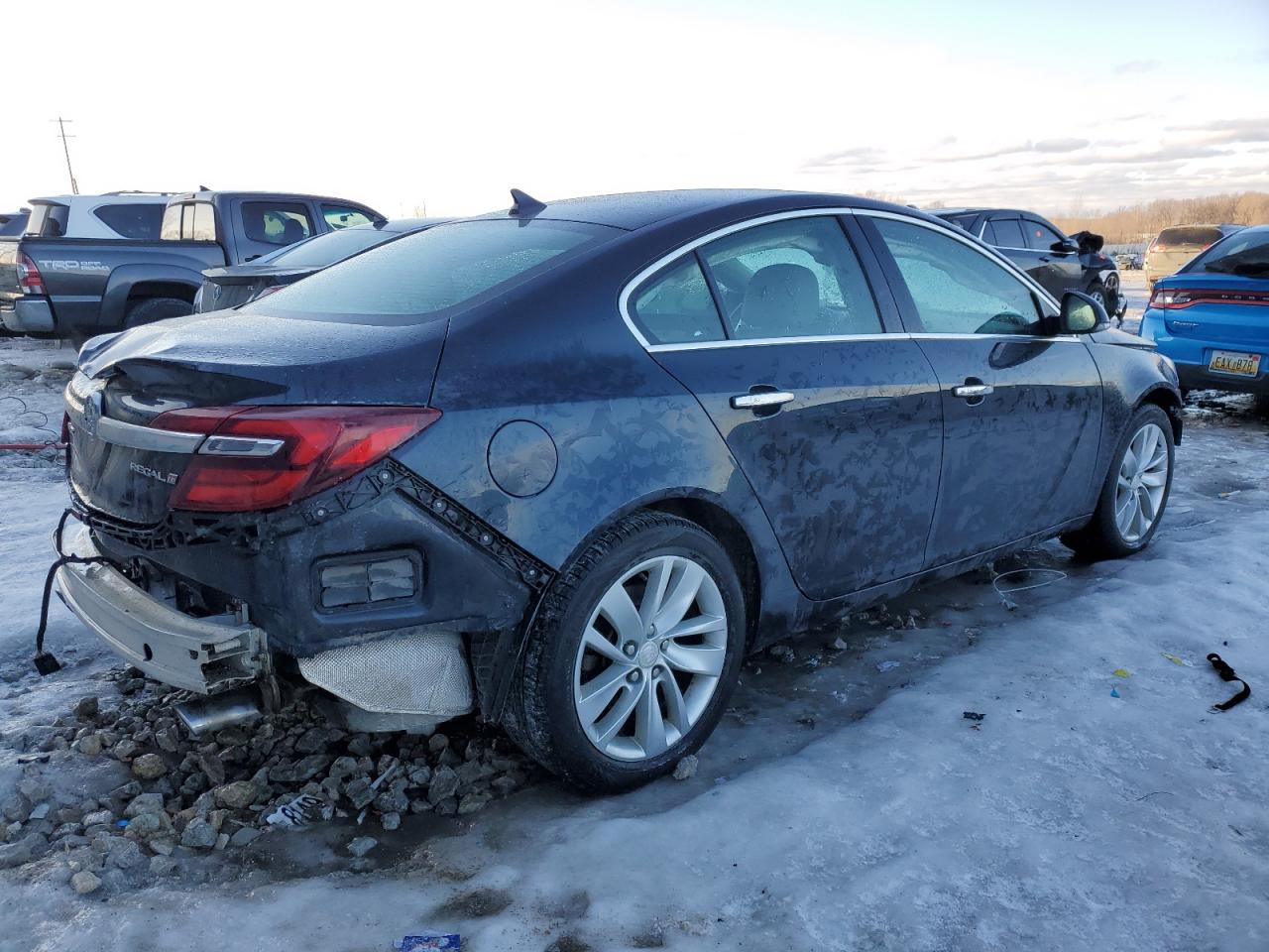 2014 Buick Regal VIN 2G4GN5EX5E9316859 Copart auction photo, front end / rear end damage thumbnail 3