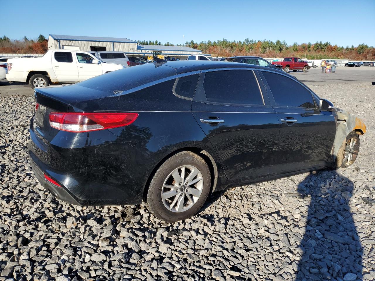 2016 KIA Optima VIN 5XXGT4L36GG097068 Copart auction photo, burn damage thumbnail 3